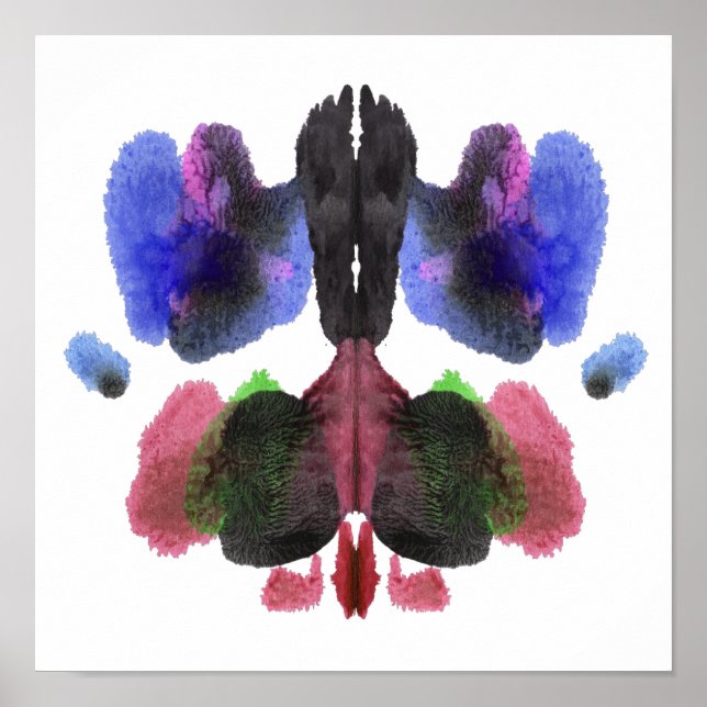 Rorschach Inkblot Test Roligt Art Print Poster (Framsidan)