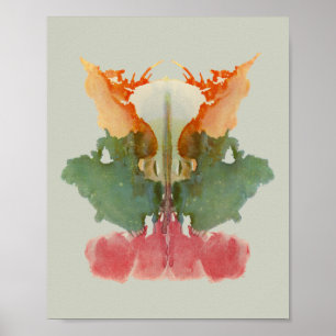 Rorschach Inkblot Test Roligt Art Print Poster