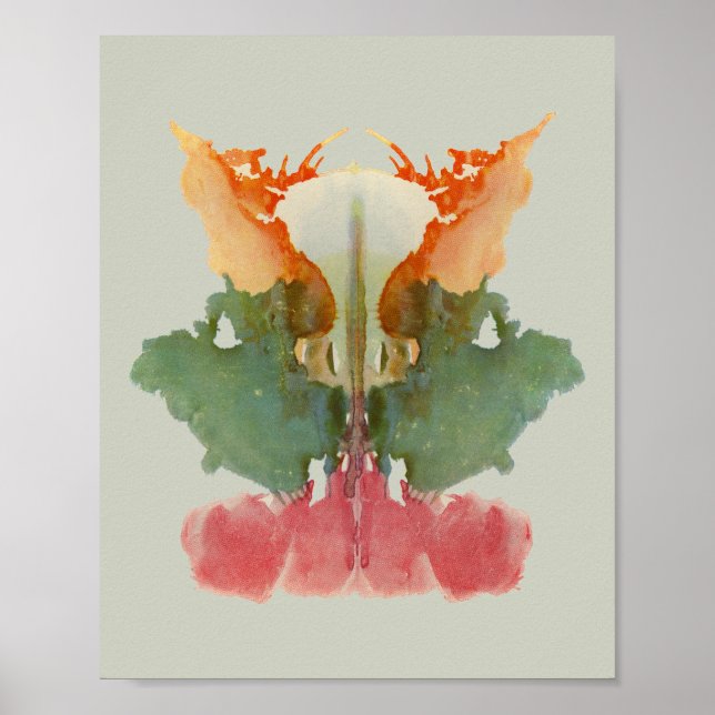 Rorschach Inkblot Test Roligt Art Print Poster (Framsidan)