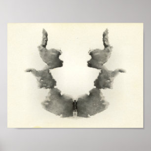 Rorschach Inkblot Test Roligt Art Print Poster
