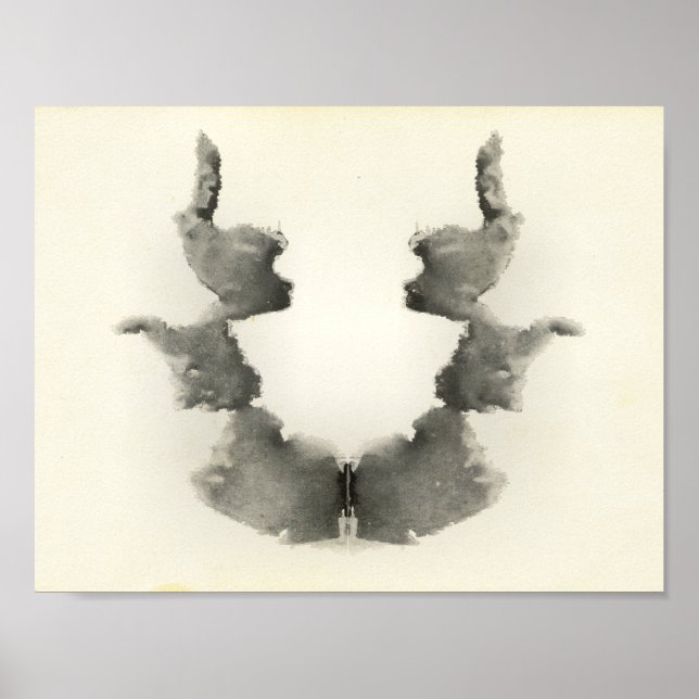 Rorschach Inkblot Test Roligt Art Print Poster (Framsidan)