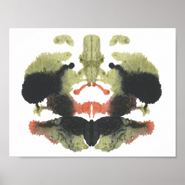Rorschach Inkblot Test Roligt Art Print Poster (Framsidan)