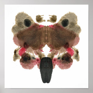 Rorschach Inkblot Test Roligt Art Print Poster