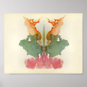Rorschach Inkblot Test Roligt Art Print Poster