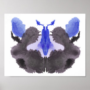Rorschach Inkblot Test Roligt Art Print Poster