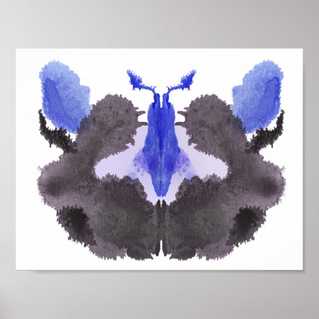 Rorschach Inkblot Test Roligt Art Print Poster (Framsidan)