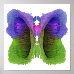 Rorschach Inkblot Test Roligt Art Print Poster