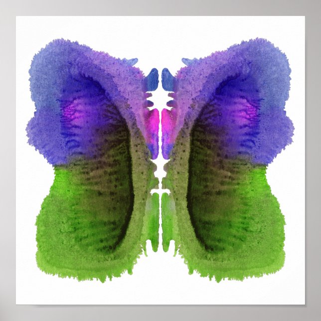 Rorschach Inkblot Test Roligt Art Print Poster (Framsidan)