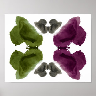 Rorschach Inkblot Test Roligt Art Print Poster