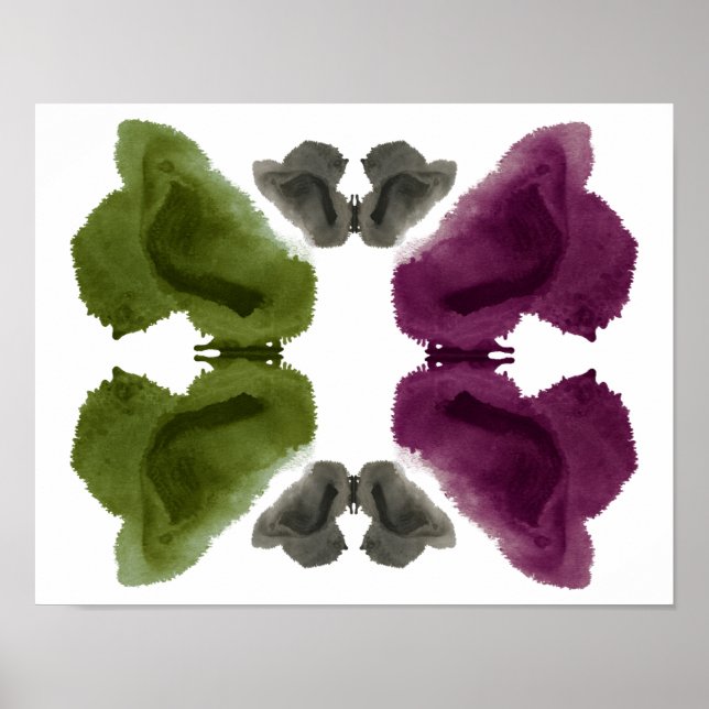 Rorschach Inkblot Test Roligt Art Print Poster (Framsidan)