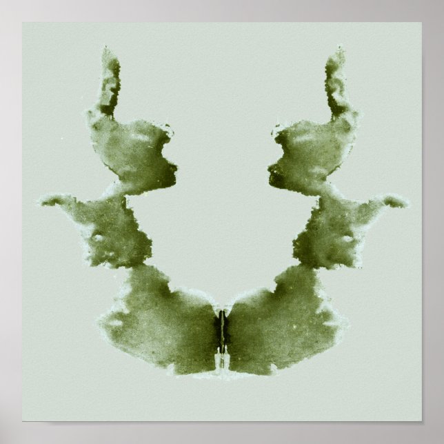 Rorschach Inkblot Test Roligt Art Print Poster (Framsidan)