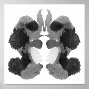 Rorschach Inkblot Test Roligt Art Print Poster