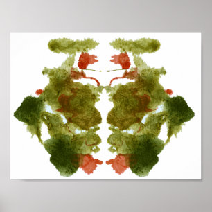 Rorschach Inkblot Test Roligt Art Print Poster