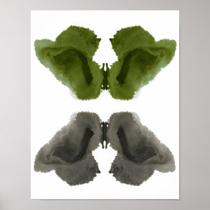 Rorschach Inkblot Test Roligt Art Print Poster