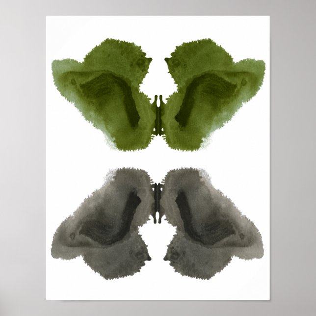 Rorschach Inkblot Test Roligt Art Print Poster (Framsidan)