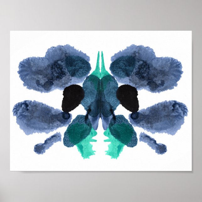 Rorschach Inkblot Test Roligt Art Print Poster (Framsidan)
