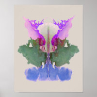 Rorschach Inkblot Test Roligt Art Print