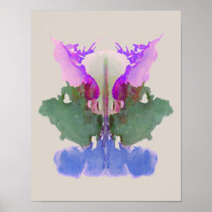 Rorschach Inkblot Test Roligt Art Print Poster