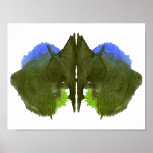 Rorschach Inkblot Test Roligt Art Print Poster