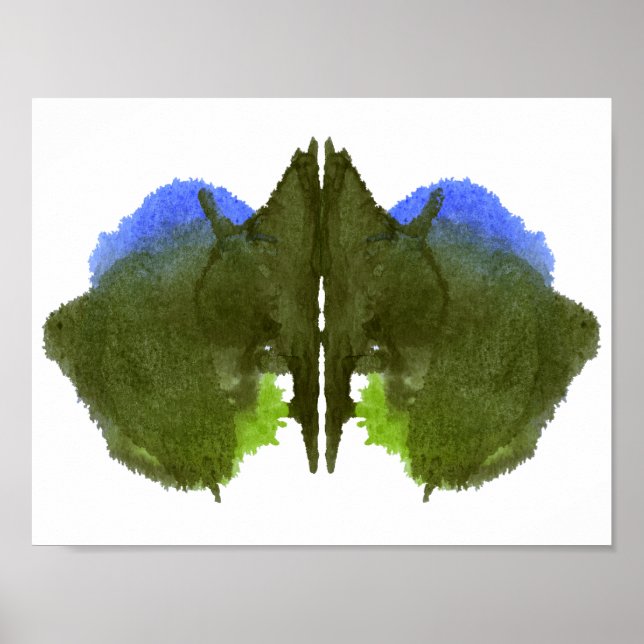 Rorschach Inkblot Test Roligt Art Print Poster (Framsidan)
