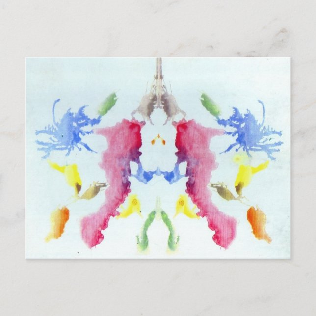Rorschach Inkblot Test Vykort (Framsida)