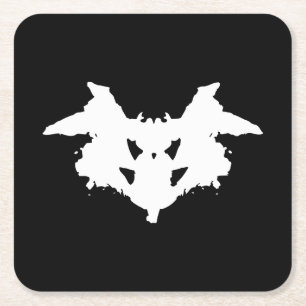 Rorschach Inkblot Underlägg Papper Kvadrat
