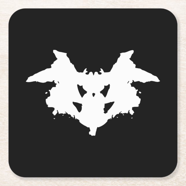 Rorschach Inkblot Underlägg Papper Kvadrat (Framsidan)
