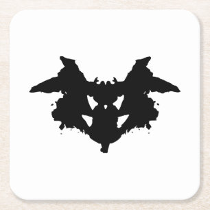 Rorschach Inkblot Underlägg Papper Kvadrat