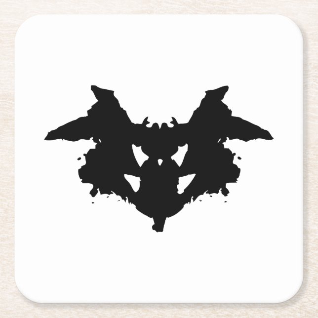 Rorschach Inkblot Underlägg Papper Kvadrat (Framsidan)