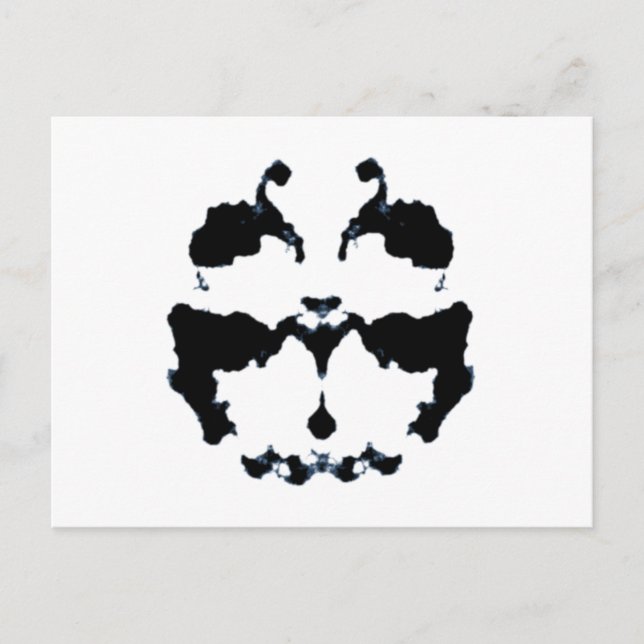 Rorschach inkblot vykort (Framsida)