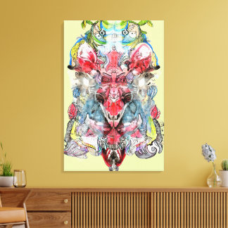 Rorschach Surreal Utsträckt Canvastryck