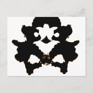 Rorschach test av ett Bläck-kort Vykort