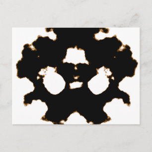 Rorschach test av ett Bläck-kort Vykort