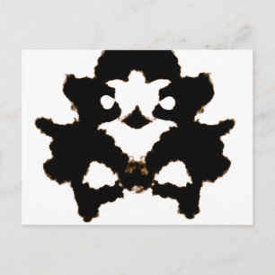Rorschach test av ett Bläck-kort Vykort