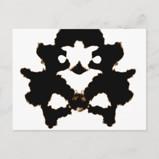 Rorschach test av ett Bläck-kort Vykort