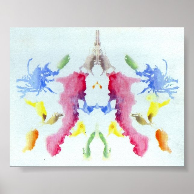 Rorschach Test Bläck Blots Plate 10 Poster (Framsidan)