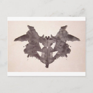 Rorschach Test Bläck Blots Plate 1 Fladdermus, Mot Vykort
