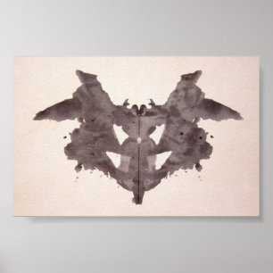 Rorschach Test Bläck Blots Plate 1 Poster