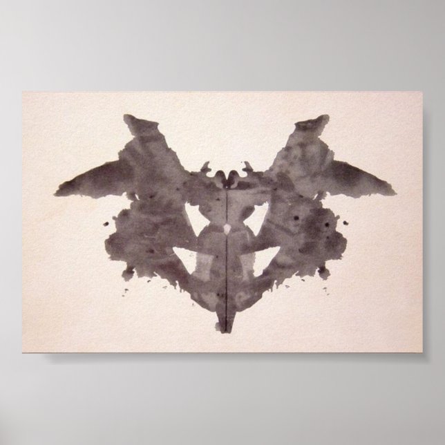 Rorschach Test Bläck Blots Plate 1 Poster (Framsidan)