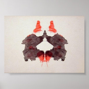 Rorschach Test Bläck Blots Plate 2 Poster