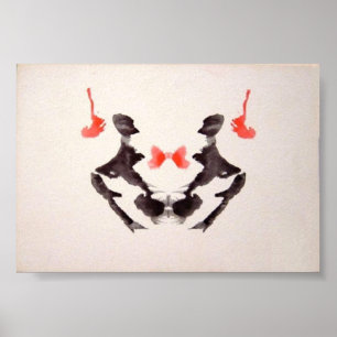 Rorschach Test Bläck Blots Plate 3 Poster