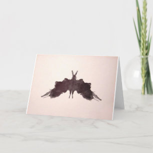 Rorschach Test Bläck Blots Plate 5 Fladdermus Moth Kort