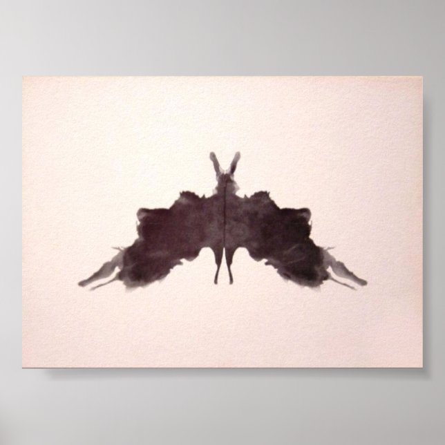 Rorschach Test Bläck Blots Plate 5 Poster (Framsidan)