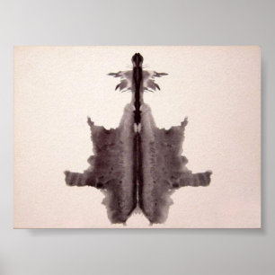 Rorschach Test Bläck Blots Plate 6 Poster