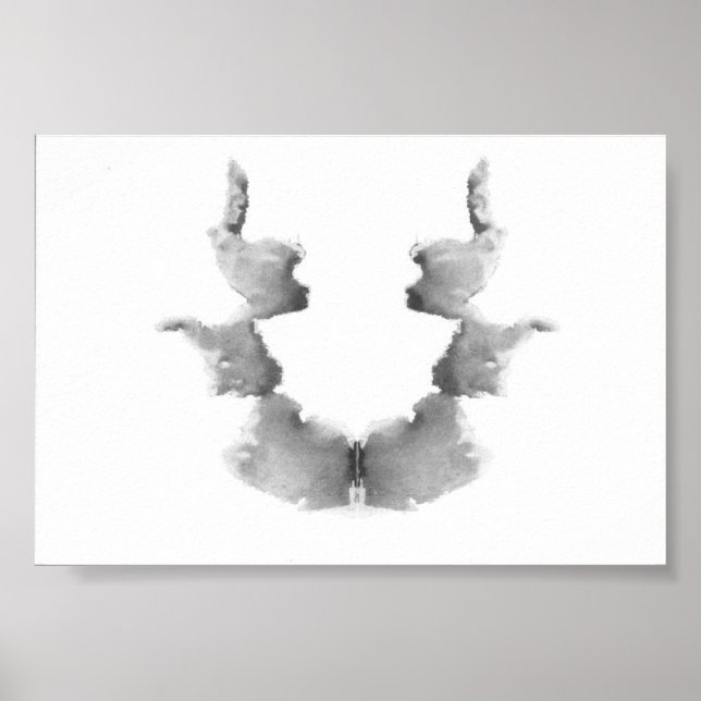 Rorschach Test Bläck Blots Plate 7 Poster (Framsidan)