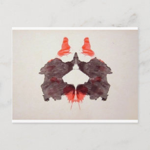 Rorschach Test Bläck blots Plats 2 två människor Vykort