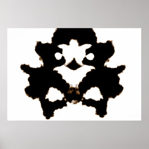 Rorschach testar av ett bläckplumpkort poster