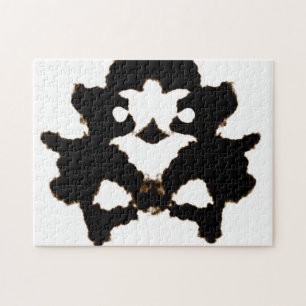 Rorschach testar av ett bläckplumpkort pussel