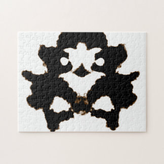 Rorschach testar av ett bläckplumpkort pussel