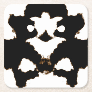 Rorschach testar av ett bläckplumpkort underlägg papper kvadrat